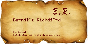 Bernát Richárd névjegykártya